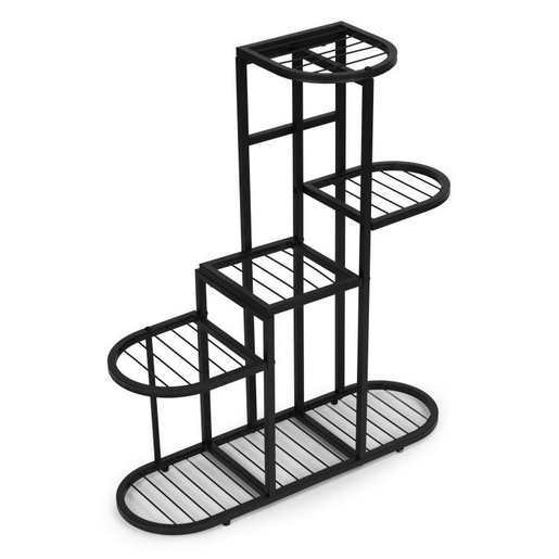 ModernHome Polica za cveće 5 nivoa crna ME-ATS24