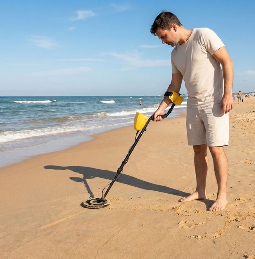 ModernHome Metal Detektor 1028 sa 3 Moda za zlato, srebro i novčiće, Pinpoint, LCD Display GC-1028