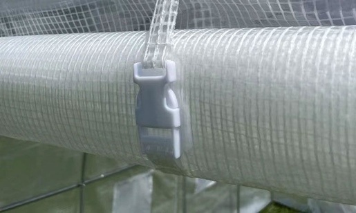 ModernHome Plastenik tunnel, 3x2x2 m, multi-season, metalni ram, bela folija, 2 ulaza G-524