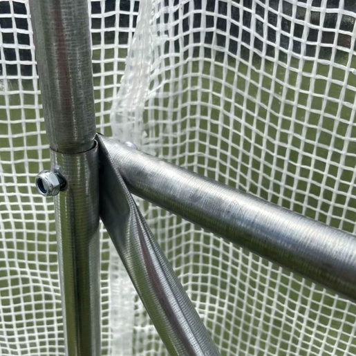 ModernHome Plastenik tunnel, 3x2x2 m, multi-season, metalni ram, bela folija, 2 ulaza G-524