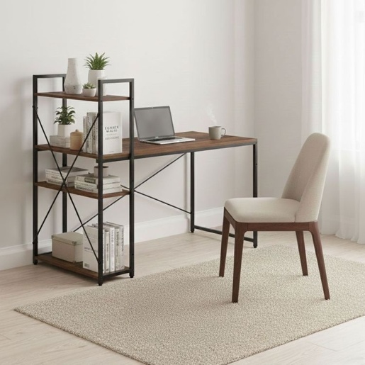 ModernHome Radni sto 120x60 cm sa policama Dark TH-SD-15