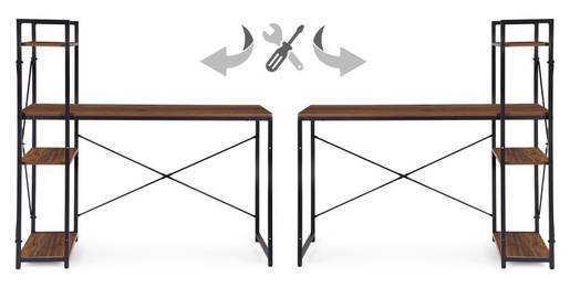 ModernHome Radni sto 120x60 cm sa policama Dark TH-SD-15