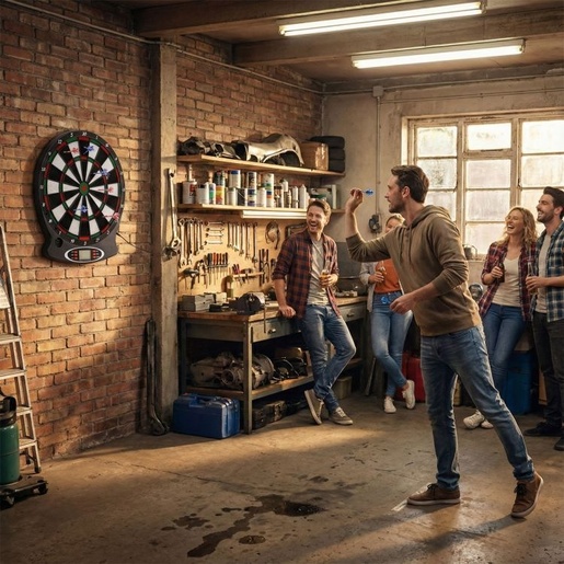 ModernHome Elektronski pikado sa LCD ekranom 38 cm, 18 igara, set sa 6 pikada AP-100