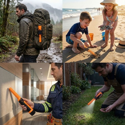 ModernHome Metal detektor Waterproof Pinpointer LED Flashlight 2006 GC-2006