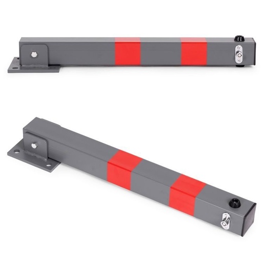 ModernHome Sklopiva Parking barijera STUB sivi 60 cm with Key and Reflective Stripes DNPL-003
