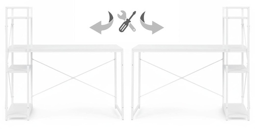 ModernHome Radni sto 120x60 cm sa policama White TH-SD-5