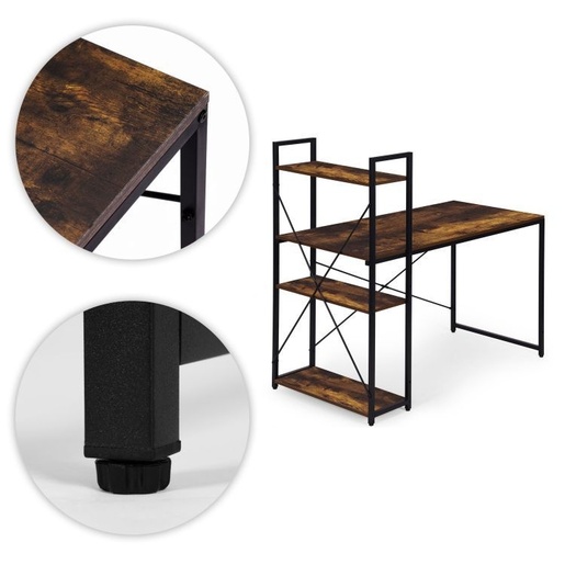 ModernHome Radni sto 120x60 cm sa policama Loft Style TH-SD-7-16