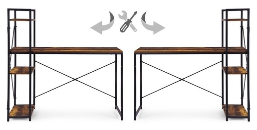 ModernHome Radni sto 120x60 cm sa policama Loft Style TH-SD-7-16