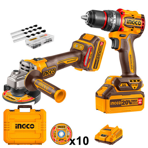 INGCO aku set brusilica + bušilica 66NM CKLI20273E