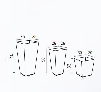 Saksija "SONATA" (Antracit - Tamno siva) EU5100020