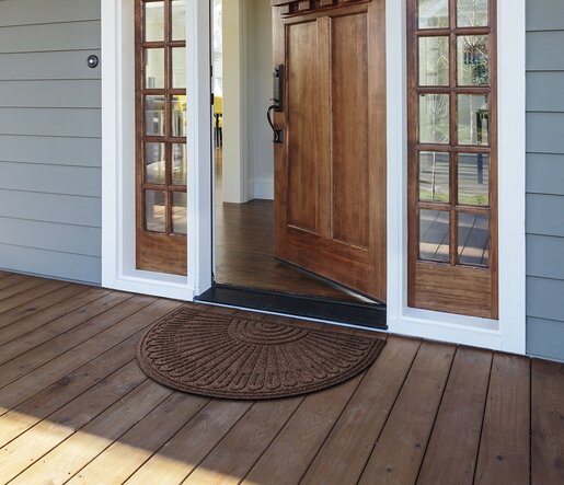 Otirač gumeni (braon) CONTOURS HALFMOON STARBURST - MULTY HOME