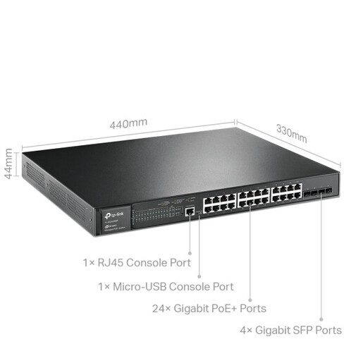 LAN Switch TP-LINK TL-SG3428MP PoE+ L3-lite/24-port/ 4xSFP