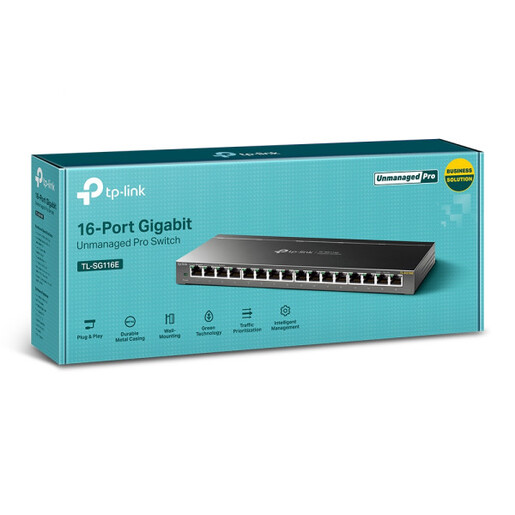 LAN Smart Switch TP-Link TL-SG116E 10/100/1000 16port L2