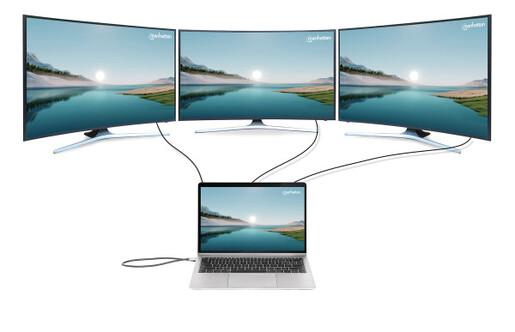 Docking station Manhattan 12in1 USB-C 100W-2xHDMI/DP/GLAN/3xUSB/USB-C 190305