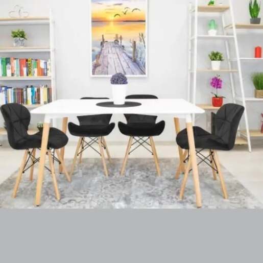 Set trpezarijskih stolica 4 kom Freja - crna