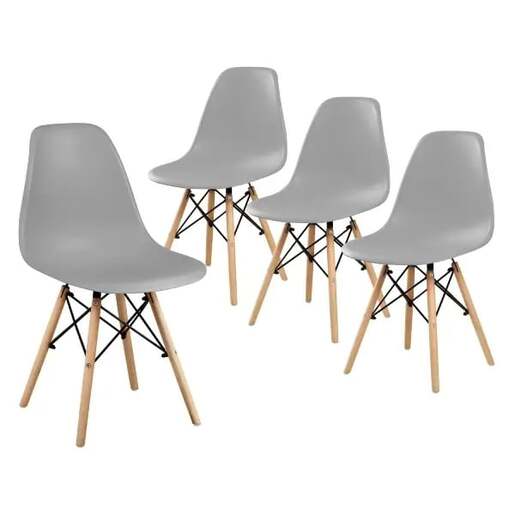 Set trpezarijskih stolica 4 kom Aurora - siva