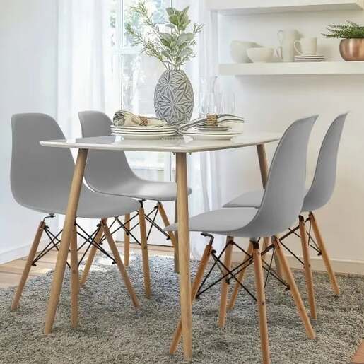 Set trpezarijskih stolica 4 kom Aurora - siva