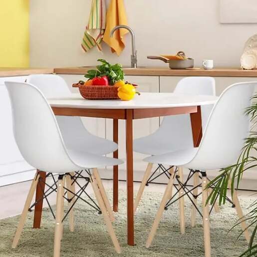 Set trpezarijskih stolica 4 kom Aurora - bela