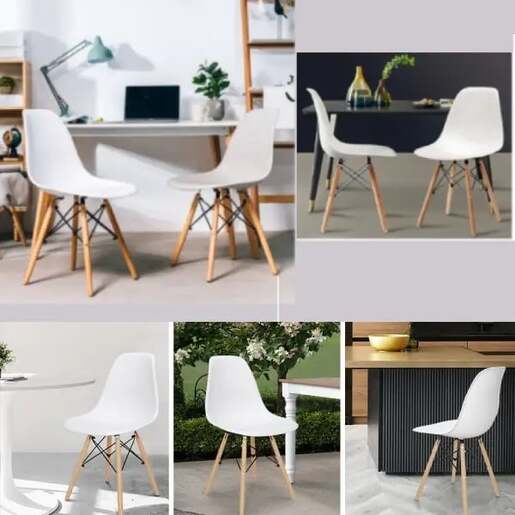 Set trpezarijskih stolica 4 kom Aurora - bela