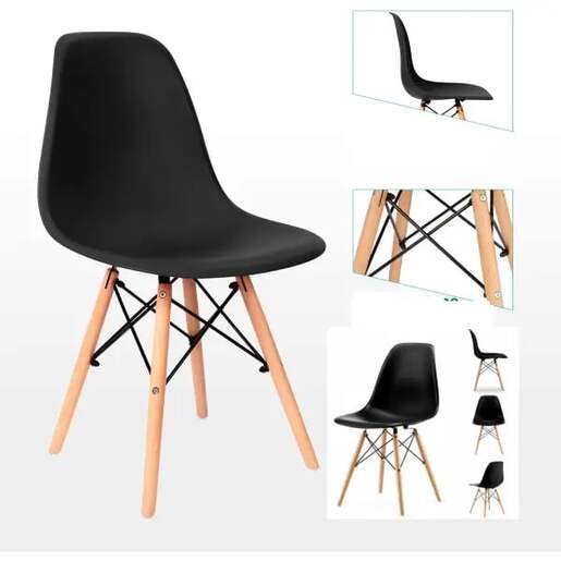 Set trpezarijskih stolica 4 kom Aurora - crna