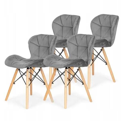 Set trpezarijskih stolica 4 kom Freja - siva