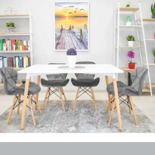 Set trpezarijskih stolica 4 kom Freja - siva