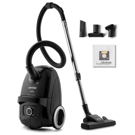 Gorenje usisivač sa kesom VCE 21 G4EBK, 750 W, 3 L, crni