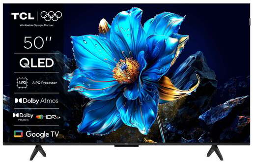 TCL QLED TV 50" 50P7K, 4K Ultra HD, Smart TV, Google TV, AiPQ Procesor, Game Master, HVA Panel, Dolby Vision