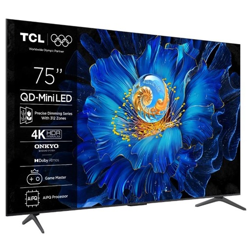 TCL MiniLED TV 75" 75C6KS, 4K Ultra HD, Smart TV, Google TV, QLED, HVA Panel, AiPQ, Dolby Atoms, Ultra Slim Dizajn