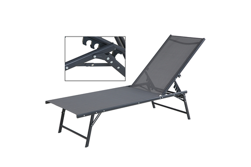 Sklopiva ležaljka crna marli