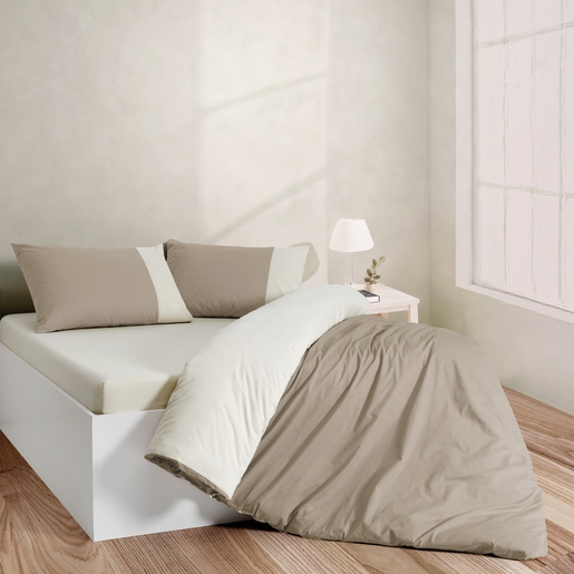 Dekordom Posteljina cb simple set bicolor double - beige/cream