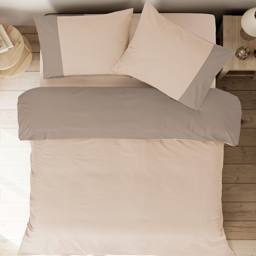 Dekordom Posteljina cb simple set bicolor double - powder/lindon bej