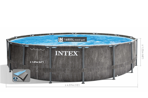 Intex Bazen greywood prism frame 4.57x1.22m 086934