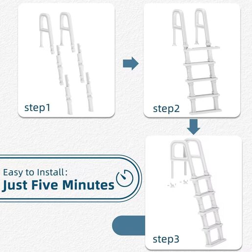 Nero Merdevine PVC za montažne bazene jednostrane  13994