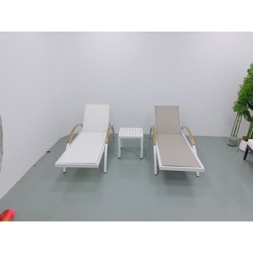 Nero Aluminijumska ležaljka 195x65x30 cm BELA boja 13414