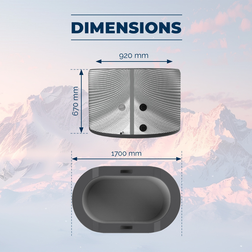 Nero Ice bath tub – Rashladna montažna kada Penguin – 170x92x60cm
 13803