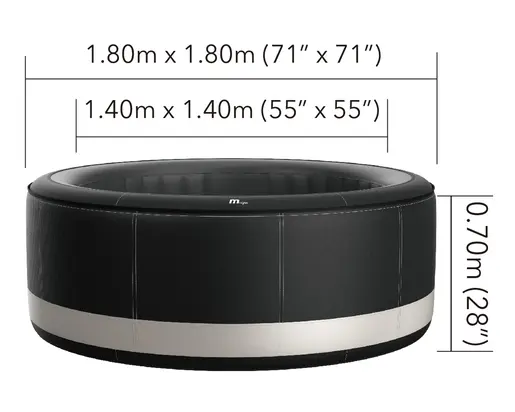 MSPA Hidromasažna kada bubble – CAMARO PREMIUM-1.80 x 0.70m
 9387