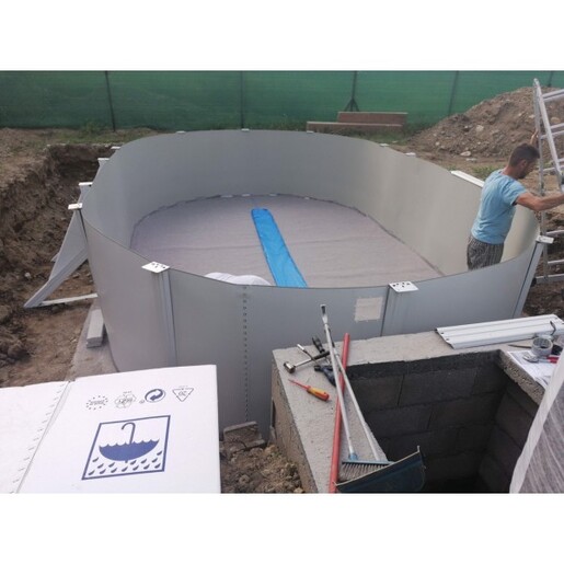 GRE Ovalni montažni bazen  – set 7,3X3,75X1,32 – 4 m3/h
 1280