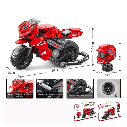 Komplet za gradnju „Crveni motor“od 400 delova