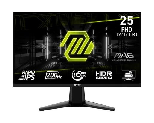 Monitor 25 MSI MAG 255F E20 IPS, FHD, 0,5m, 200Hz, 2xHDMI, DP