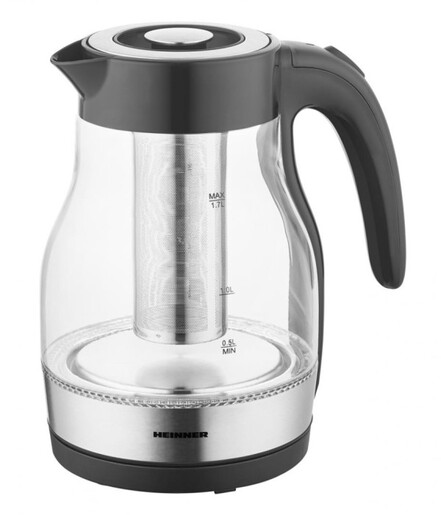 Električno kuvalo HEINNER HEK-TF2200GBK 1,7l/2200W/filter za čaj/inox