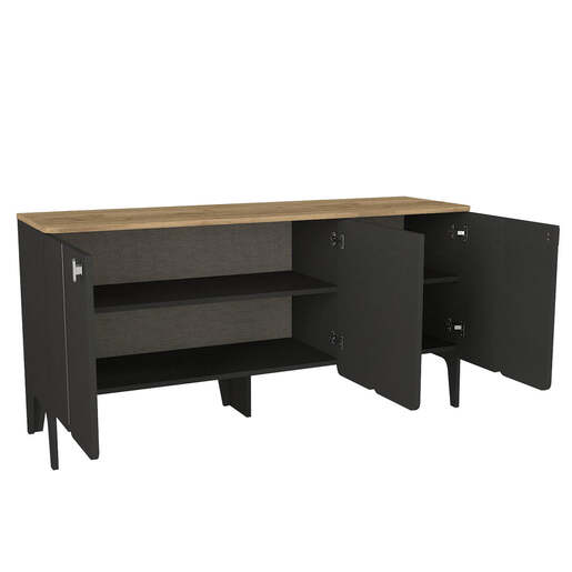 Pedro komoda antracit-hrast