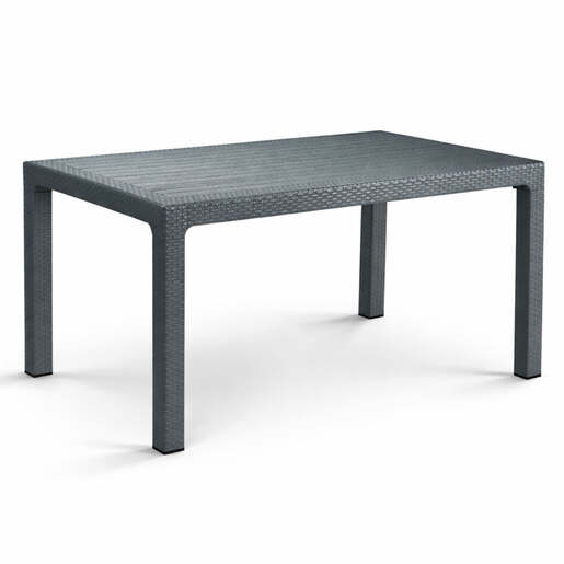 Baštenski sto ratan 90x150 antracit