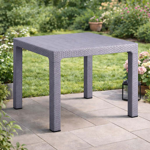 Baštenski sto ratan 90x90 antracit