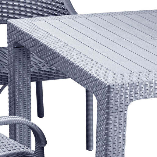 Baštenski sto ratan 90x90 antracit