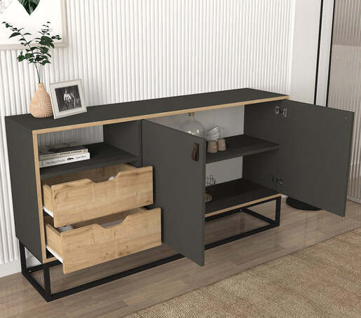 Dolores komoda 150 antracit-hrast