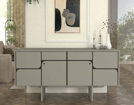 Lava komoda siva-antracit