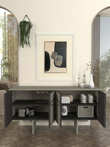 Lava komoda siva-antracit