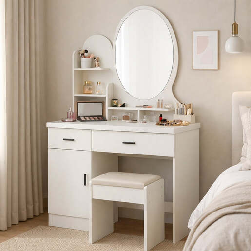 Sto za šminkanje Aria beli st-317