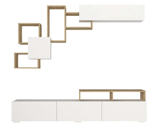 Elit tv regal belo-hrast